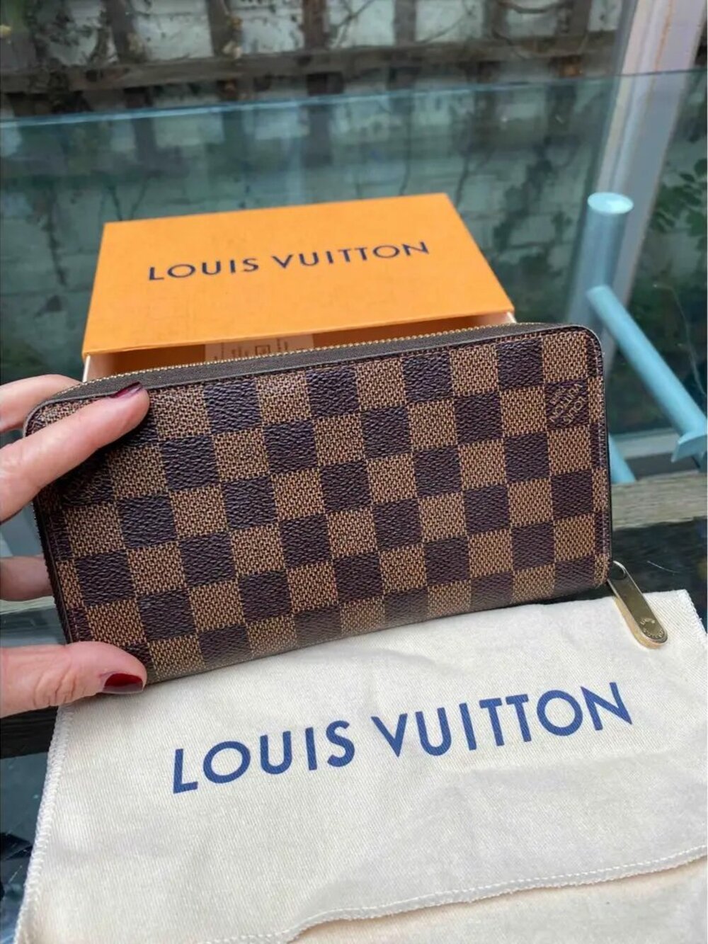 Louis Vuitton Damier Ebene Clemence Wallet